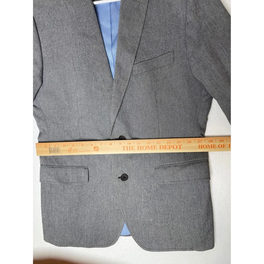 Banana Republic Mens Blazer Tailored Fit Emmetex Italian Fabric 38S Gray
